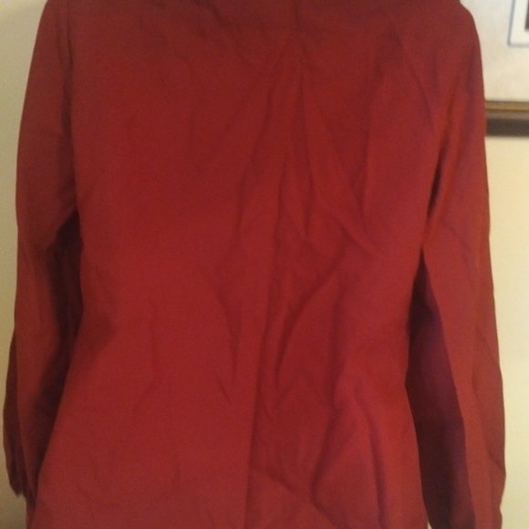 🎄10/$10    Red Ruffled 3/4 Sleeve Blouse S - Picture 4 of 7